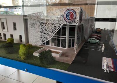 Maquette du club de foot la Berrichonne Châteauroux