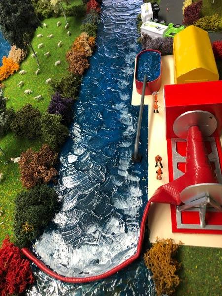 détail diorama pompage