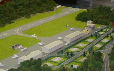 Maquette de l’aérodrome Alès Cévennes