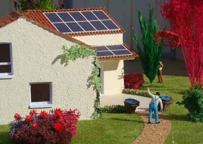 Maquette pour vente de panneaux solaires